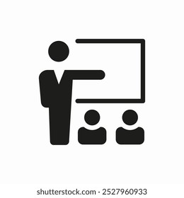 teacher teaching lesson icon sign vector