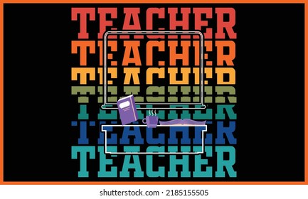 Teacher Text SVG T-shirt Design