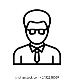 teacher thin line vector icon