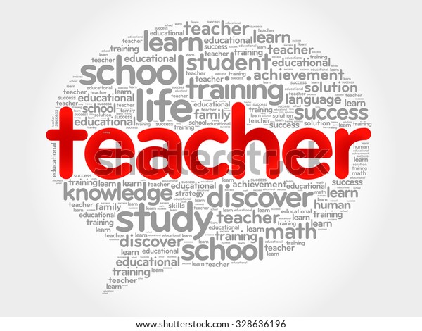 Teacher Think Bubble Word Cloud Business Stock Vector (Royalty Free ...