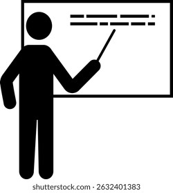 Ícone de treinamento do professor. Sinal de sala de aula do seminário. Sinais e símbolos educativos.