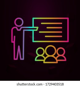 teacher, training, team nolan icon Simple thin line, outline vector of Business icons for ui and ux, website or mobile application