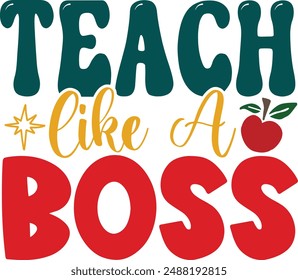 Teacher Tshirt Design, High - Quality Design, Retro Teacher Tshirt Design Template