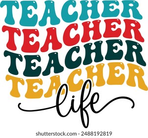 Teacher Tshirt Design, High - Quality Design, Retro Teacher Tshirt Design Template