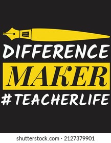 Teacher T-shirt Design Vector For Graphics