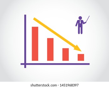 Teacher Tutor Mentor Instructor Decrease Graph Bar Arrow