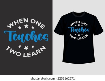 Teacher Typography Printable T shirt Design Template