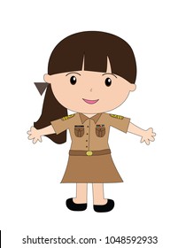 Teacher in uniform