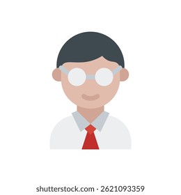 Teacher Vector for Education and Classroom Guide – Person icon with chalkboard, instructor illustration. Flat Icon