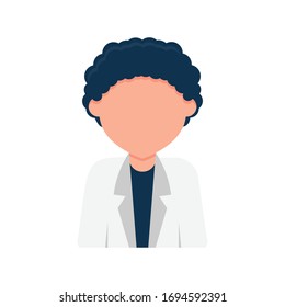Ilustración de icono plano del profesor Vector aislada en fondo blanco