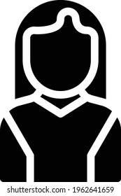 icono plano de glifo vectorial del profesor