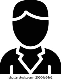 teacher vector glyph flat icon