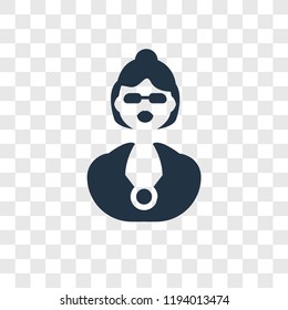 Teacher vector icon isolated on transparent background, Teacher transparency logo concept
