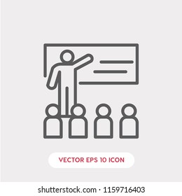 Teacher vector icon, students symbol