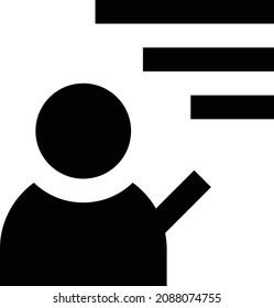 teacher vector illustration isolated on a transparent background. glyph vector icons for concept or web graphics.