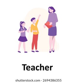 Teacher Vector Illustration Which can easily edit or modify

