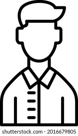 Teacher Vector Line Icon Design

