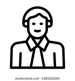 Teacher Vector Line Icon Design