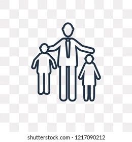 Teacher vector outline icon isolated on transparent background, high quality linear Teacher transparency concept can be used web and mobile
