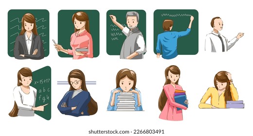 Grafikdesign der Vektorgrafik-Kollektion von LehrerInnen