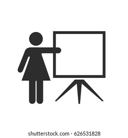 Teacher vector symbol illustration isolated on white background