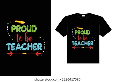 Teacher vintage colorful lettering typography t-shirt design eye caching vector art