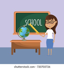 teacher woman and creative education to learn