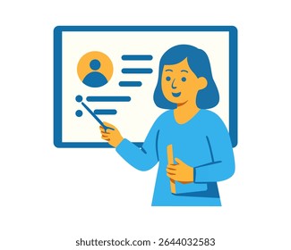 Teacher Woman Lecture Board Icon