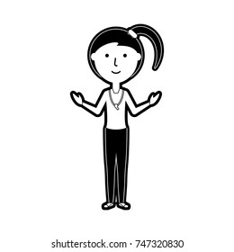 teacher woman  vector illustration
