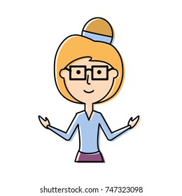 teacher woman  vector illustration