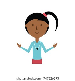 teacher woman vector illustration