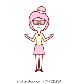 teacher woman  vector ilustration