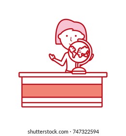 teacher woman  vector ilustration