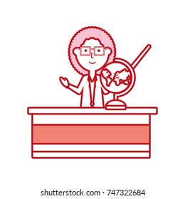 teacher woman  vector ilustration