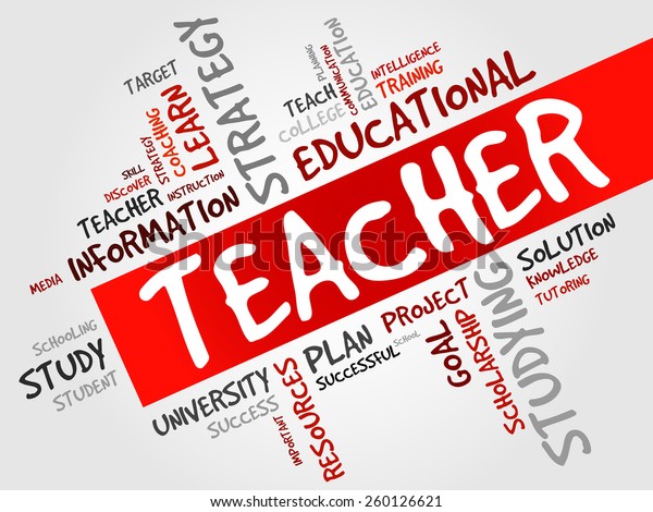 Teacher Word Cloud Education Concept Stock Vector (Royalty Free ...