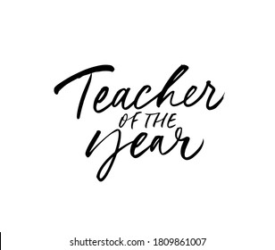 Teacher Year Greeting Card Hand Drawn Stock Vector (Royalty Free ...