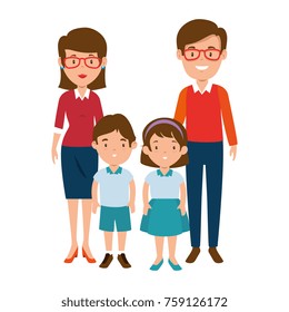 teachers couple with students avatars characters