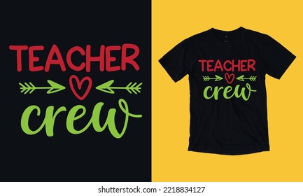 teachers crew t shirt design free vector svg design template, gnome, santa clause, December , cookie, crew, typography, snowman, new year