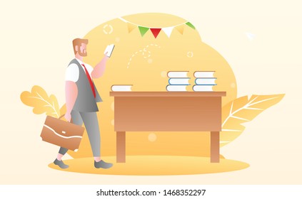 Teacher's day background illustration template