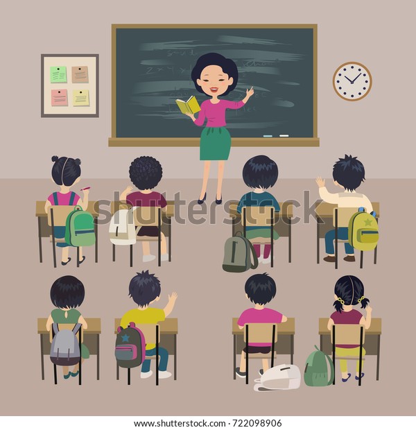 Teachers Day Background School Lesson Little Stock Vector (Royalty Free ...