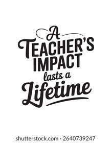 Teacher's day black typography design