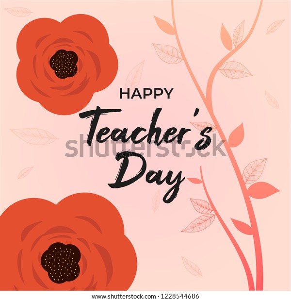 Teachers Day Card Design Vector Illustration Stock Vector Royalty Free