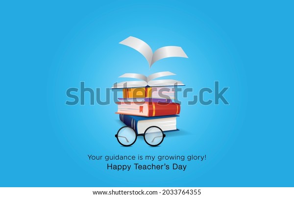 Teachers day concept background and books\
of Sarvepalli\
radhakrishnan