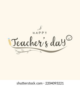 teacher's day doodle poster with simple design, perfect for social media, etc