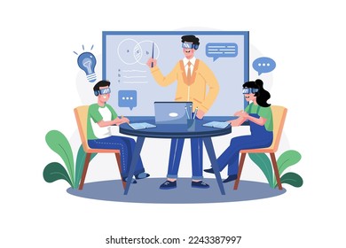 Teacher's Day Illustration concept. A flat illustration isolated on white background