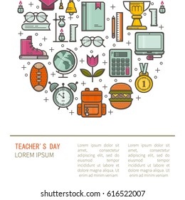 Teacher's day illustration vector