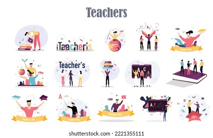 teacher's day illustration vector design for teacher event