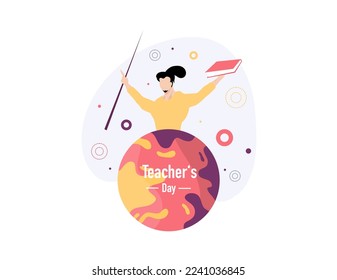 teacher's day illustration vector design for teacher event