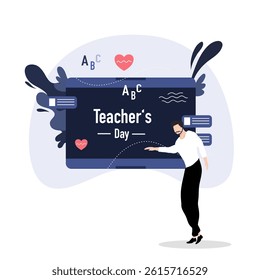teacher's day illustration vector design for teacher event