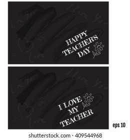 Teachers day. I Love My Teacher. School Sketchy background